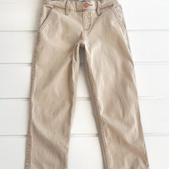 Abercrombie Kids Khaki Tan Skinny Pull On Faux Button Casual Pants 9/10 - Picture 3 of 11